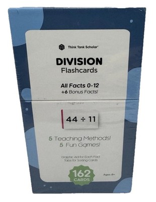 Think Tank Scholar Division Flashcards 162 Cards All Facts 0-12 Learning Set