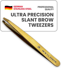Ultra-Precision Professional Slant Tweezers for Women Facial Hair - German Stain