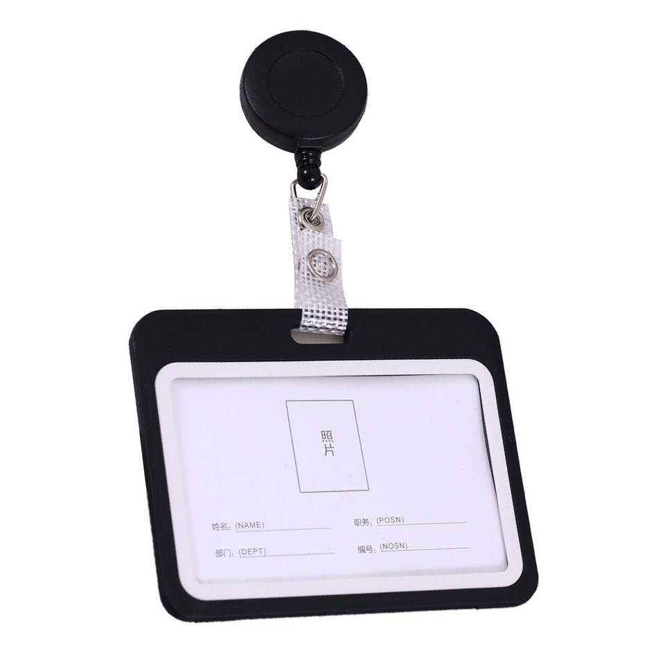 Retractable Badge Holder Name Tag Plastic Protector With Lanyard For ...