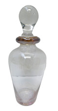 VINTAGE LIGHT PURPLE TINTED GLASS STOPPER SCENT PERFUME BOTTLE