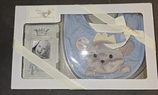 Prince Gift Set for Newborn Baby Boy Bib And Silver Picture Frame