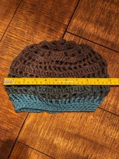 Crotcheted Flower Slouchy Hat