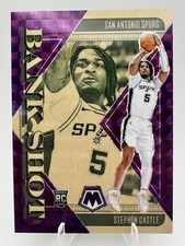 2024-25 Panini Mosaic - Bank Shot Stephon Castle #4 Purple Mosaic Prizm /99 (RC)