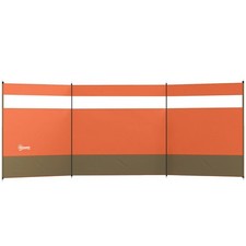 Outsunny Camping Windbreaks with Clear Windows, 440 x 140cm, Orange