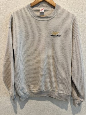 Vintage Miller Genuine Draft Sweatshirt Men XL Gray Belton Faded Beer USA 80s
