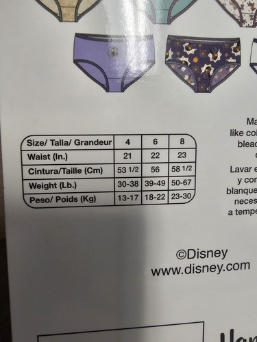 Disney Wish Girls Panties Briefs Lot of 2 (14 Pair) Size 6 Underwear Asha - Picture 3 of 3