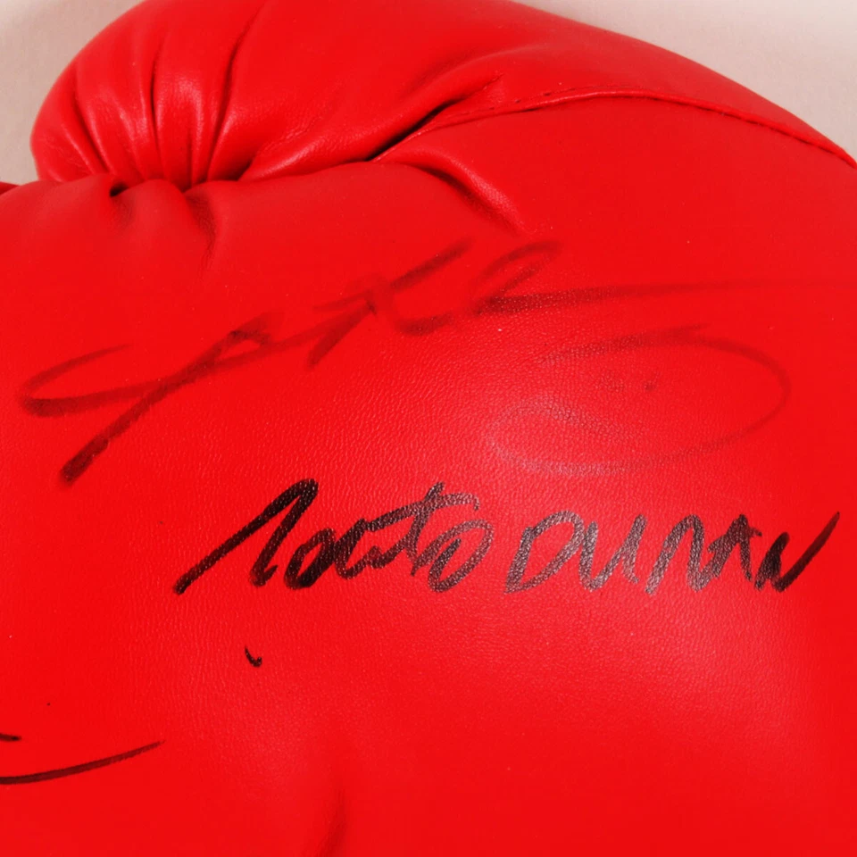Sugar Ray Leonard Signed Boxing Glove w/ Roberto Duran & Thomas Hearns - COA JSA - Image 2 of 4