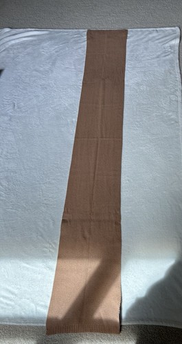 Time & Tru Women's Brown Stretch Soft Knit Scarf with Ribbed Trim One Size NWT - Picture 11 of 12