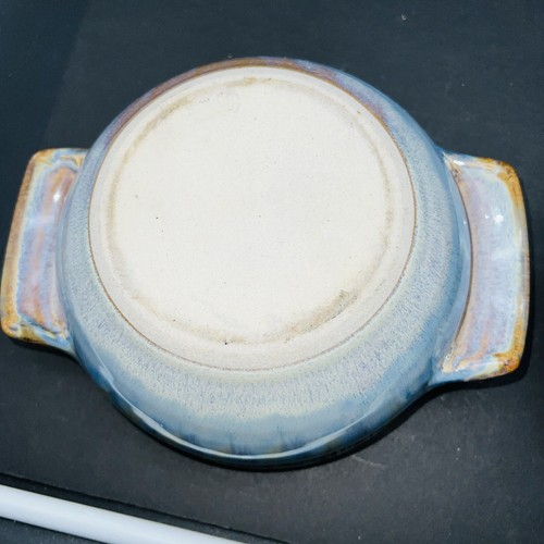 Studio Pottery Stoneware Casserole Dish w/Lid Signed 7.5" Diam. 4" Tall - 32 oz. - Picture 8 of 10