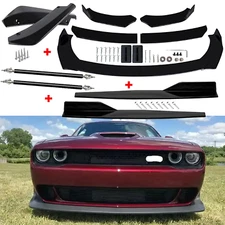 For Dodge Challenger Front Rear Bumper Lip Spoiler Body Kit Splitter Side /Skirt