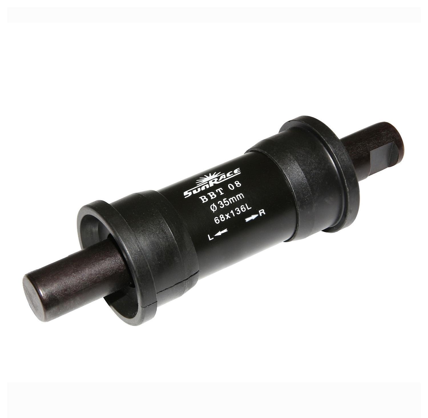 Boitier de pédalier à clavette 136mm Sunrace et axe de vélo vintage à emboiter 35mm
