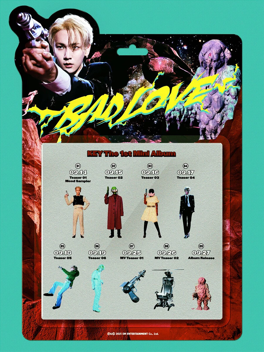 SHINEE KEY [BAD LOVE] 1st Mini Album BOOKLET Ver CD+POSTER+Photo
