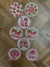 Completed Diamond Coasters: Set of 8 Strawberry Coasters With Holder