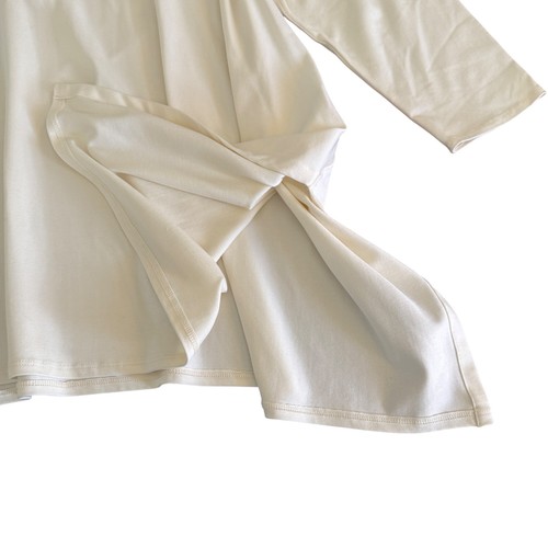 Top tunica donna Blanque misto cotone taglia unica LS panna made in USA - Foto 3 di 8