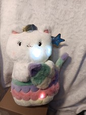12" Glow Brights Meowmaid Mermaid Kitten Plush Light White Cat Sound FAO Schwarz