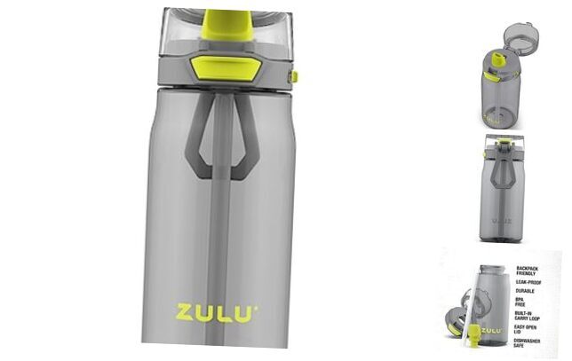  Kids Flex Water Bottle with Silicone Spout, Leak-Proof Locking Flip Lid and 