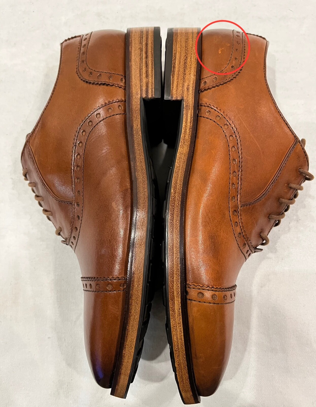 SAOLA [Nuovo+Difetti] Cole Haan Hamilton Grand Cp Ox Colore: British Tan Taglia: 8W SCATOLA