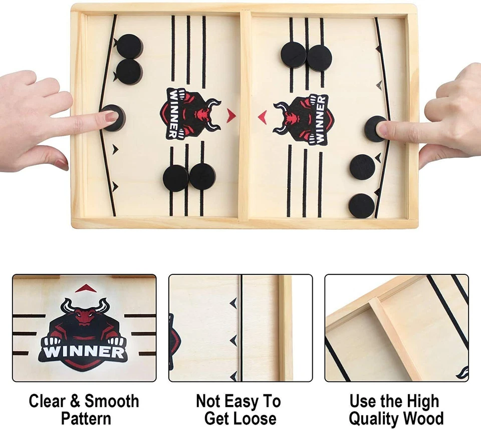 Large Slingshot Game Toy Fast Sling Puck Game Paced Winner Board Game Family Kid - Image 3 of 4