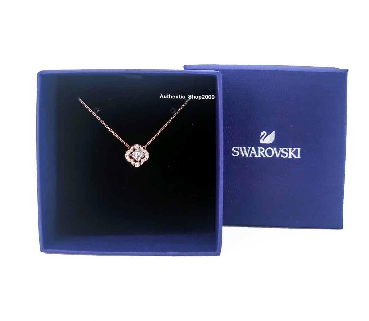 NEW Authentic SWAROVSKI Rose Gold Sparkling Dance Pave Clover