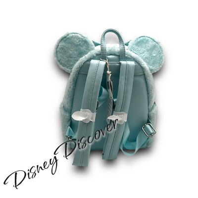 Disney Parks Loungefly Backpack Mickey Mouse Blue Plush Glitter Fuzzy New New Disney Parks Loungefly Backpack Mickey Mouse Blue Plush  main image 4