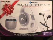 3pc Xtreme Sound AUDIO ESSENTIALS Bluetooth Speaker, Headphones  Earbuds.