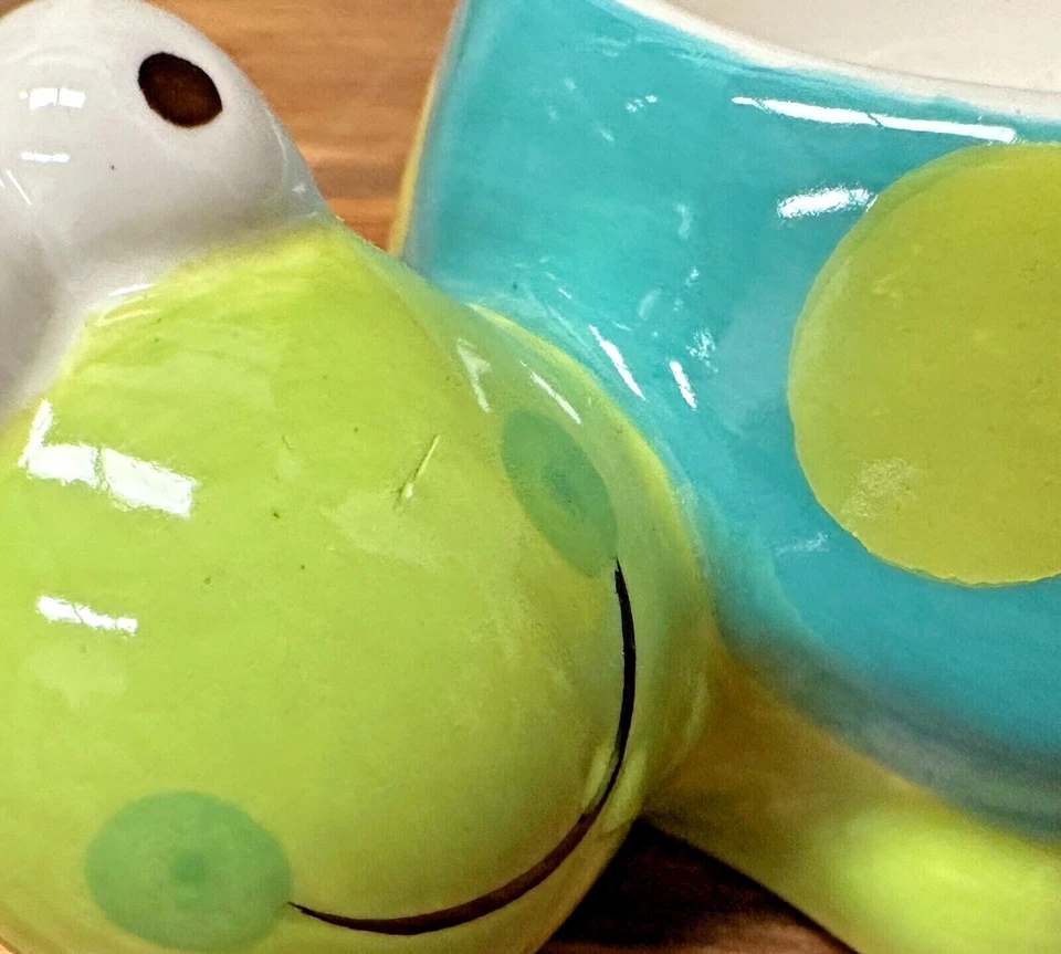 (GRADE_B) Hand painted Animal Ceramic Egg Cup Fun Breakfast EXTERIOR DEFECT - Image 2 of 4