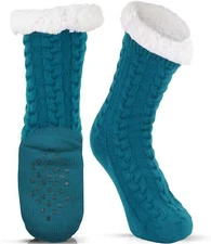 Slipper Socks for Women - Warm Cozy Socks w/Grippers﻿