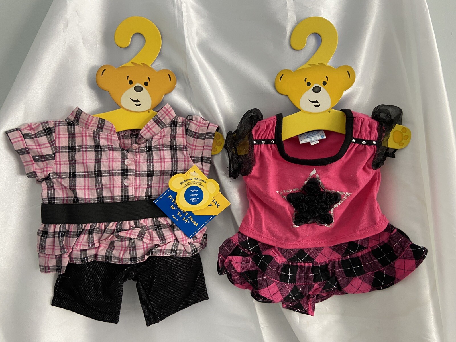 2-sets build a bear clothes plaid tunic/Balham ruffle dress New 10”-24”