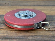 Vintage RABONE England 'WHITE BOND' No.WB4851 66ft Steel Tape Measure England