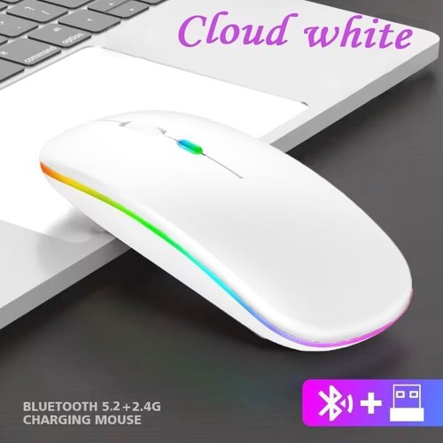 Wireless Bluetooth Mouse Led Dual Mode Rechargeable Silent Slim Laptop Mouse - Picture 64 of 69
