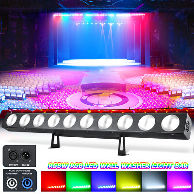 200W Wasserdicht COB 10 LED Wallwasher RGBW Bühnenlicht DMX  Party DJ Bar show