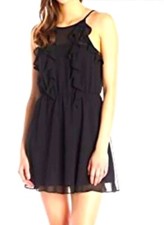 BCBGeneration Women's Size Small Little Black Ruffle Dress New with Tags 