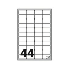 White Adhesive Labels 44 for A4 Sheet Self Adhesive 47x25mm SMA Stamps