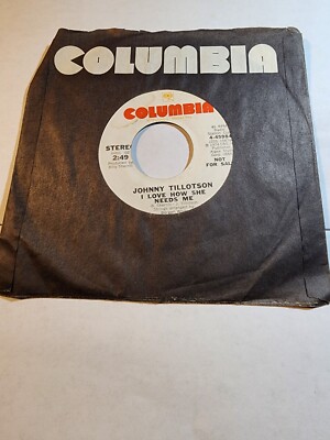Johnny Tillotson - I Love How She Needs Me / Same -Columbia PROMO VG+ F282