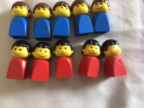 gøre det muligt for Ham selv sig selv 10 Lego Duplo Blocks - People- Red & Blue 18 Months & Up | eBay