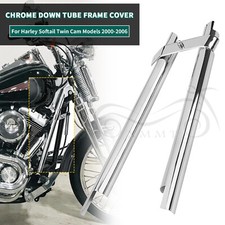 Chrome Front Frame Down Tube Covers For Harley Heritage Softail Classic Deluxe