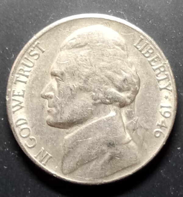 1946年 Jefferson nickel error 1946 S Jefferson Nickel Error Rotated Die | eBay