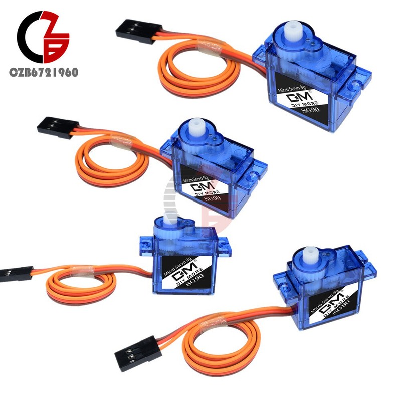 4PCS Micro Mini 9G SG90 RC Servo Motor Gear For RC Helicopter Airplane Boat Car