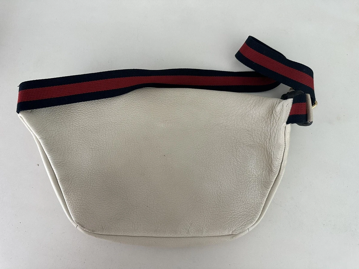 Gucci Print Belt Bag Vintage Logo Small White in Leather with Brass - US