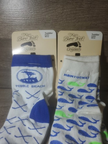 2 PAIR Socks Size Toddler 3-8 Pebble Beach & Nantucket - Picture 2 of 2