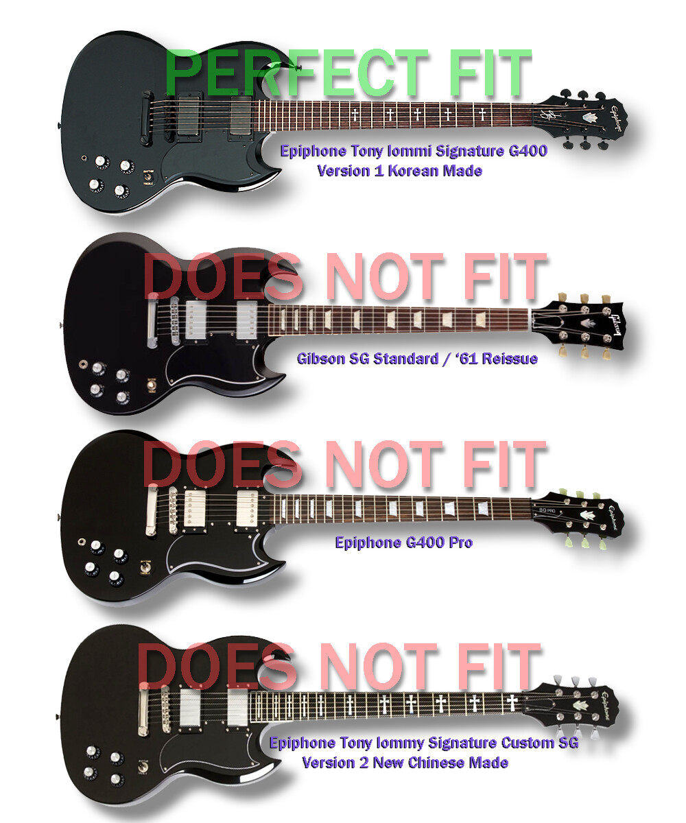 Pickguard Per Chitarra Les Paul - Black Pearl Con Staffa