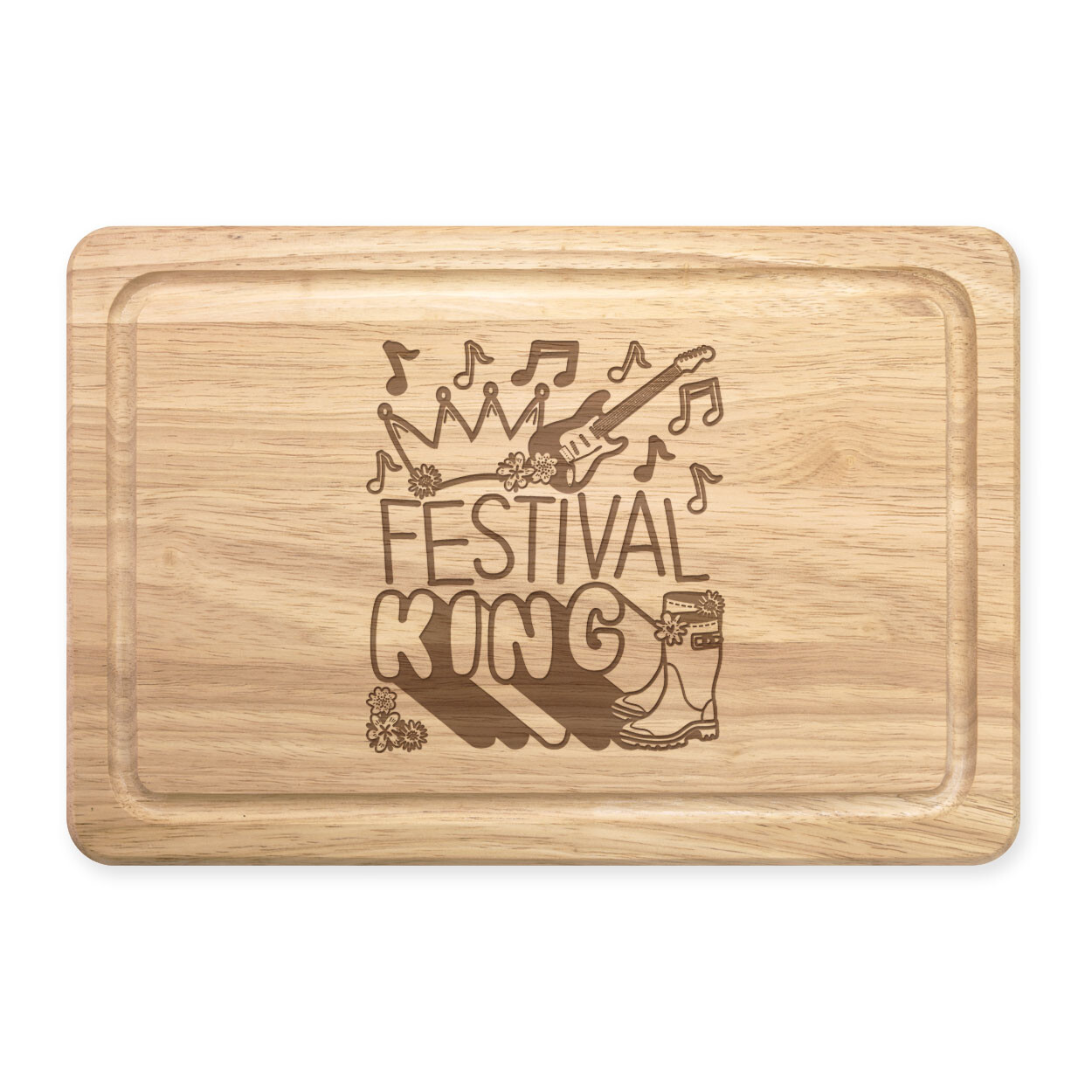 Festival King Rectangular Chopping Board Funny Gear Camping Hiking Birthday
