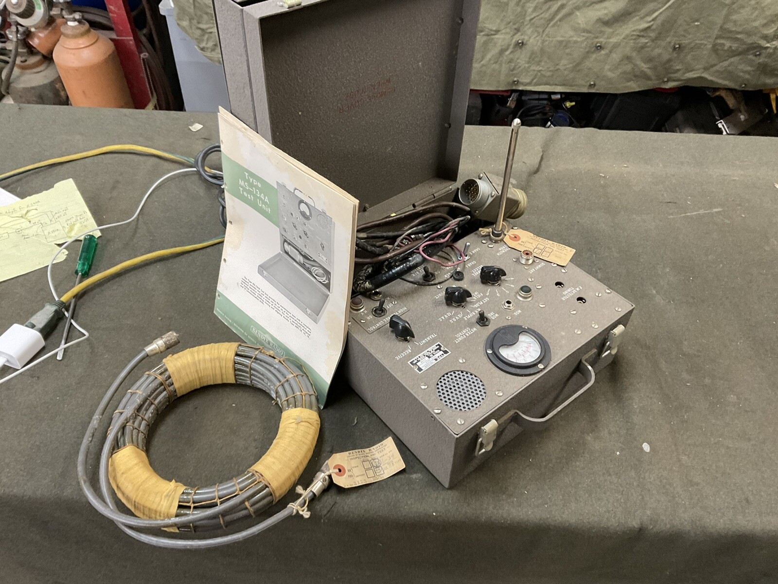 Bendix Military Aircraft Railroad Radio Test Set Ms-134a Complete Nos ...