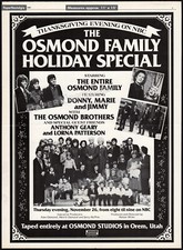 THE OSMOND FAMILY HOLIDAY SPECIAL Original 1981 Trade AD / poster Donny Marie