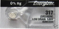 2 pc 317 Energizer SR516SW Watch Batteries