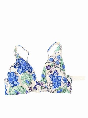 Anthropologie Sea Level Bikini Oberteil UVP 85 £ Blumenmuster gepolstert Größe 14