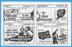 Alfred Campus Theatre,  Alumni Hall Alfred, NY, Movie Folding Schedule 1950s — photo 2