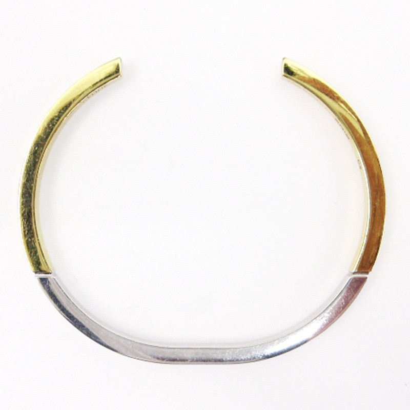 【Bracelets】CELINE Simple Form Two-Tone Bangle in … - image 5