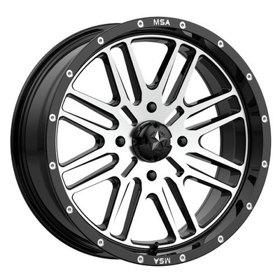 14x7 MSA Off-Road M38 Brute 4x156 10 Black Machined Wheels Rims Set(4) 132