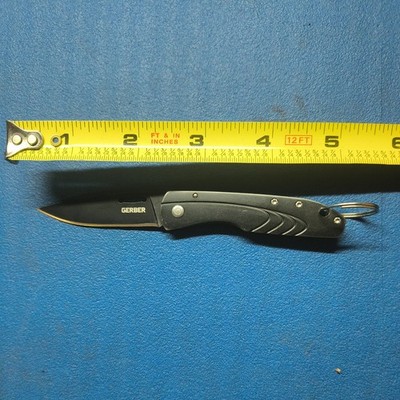 Gerber STL 2.0 Pocket Knife Keychain Knife Black 2.75'' Closed Length  